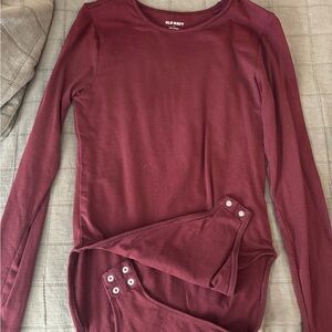 Burgundy and Brown Body Suits